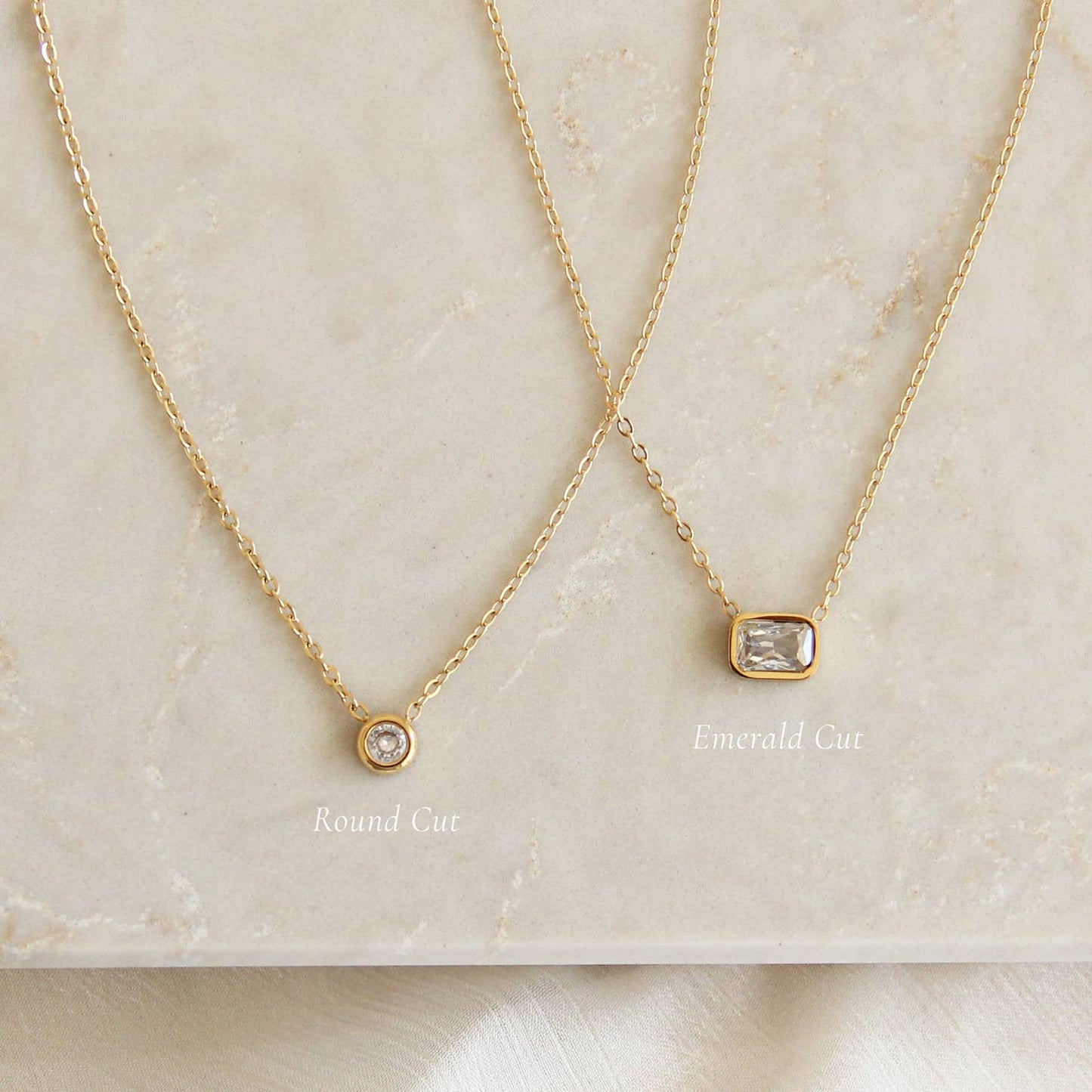 Eva Round Cut Stone Necklace