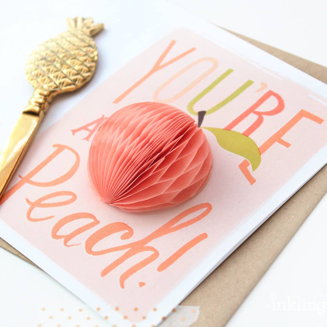 Peach Pop-up Card