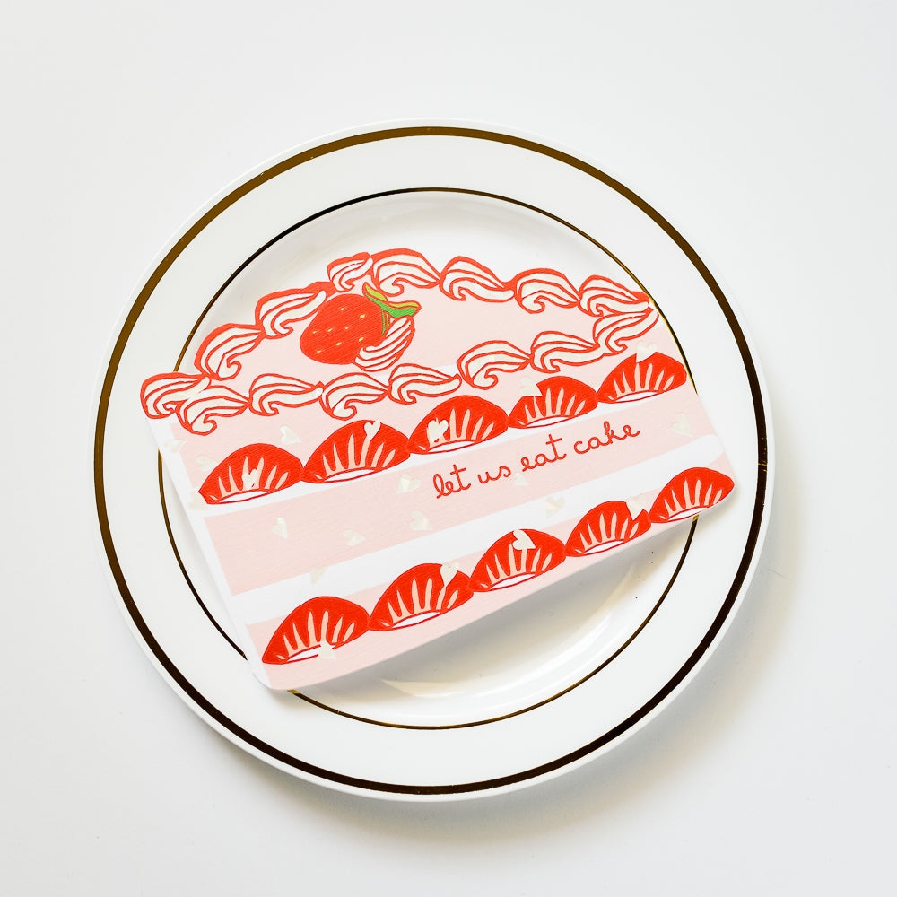 Let Us Eat Cake! Card with Holographic Foil