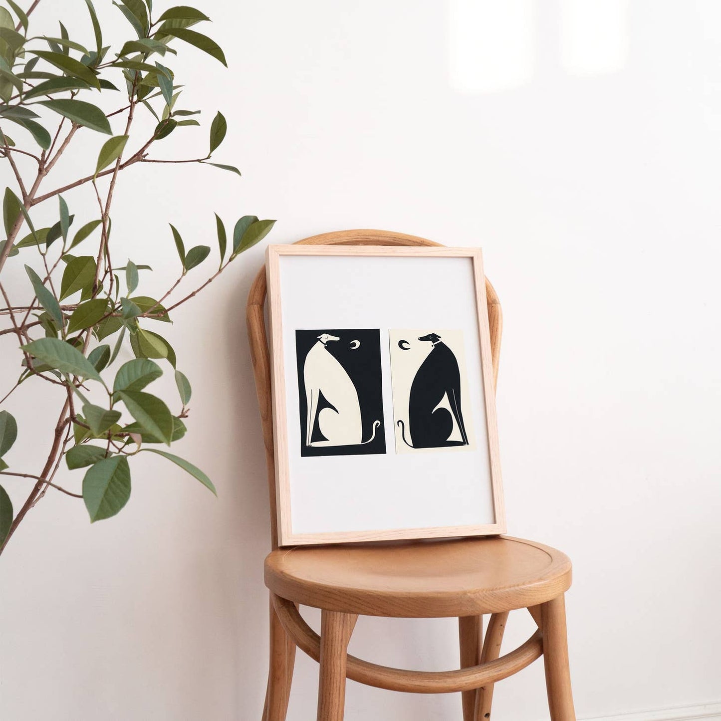 "Negative / Positive Dogs" Art Print
