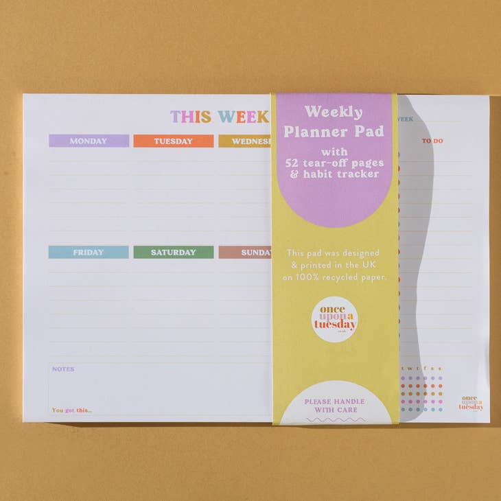 You Got This - A4 Weekly Planner Pad with Habit Tracker
