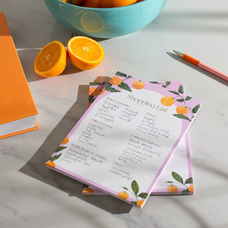 Orangerie A5 Shopping List Pad