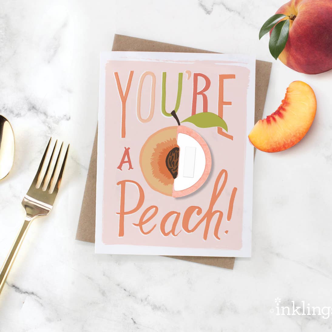 Peach Pop-up Card
