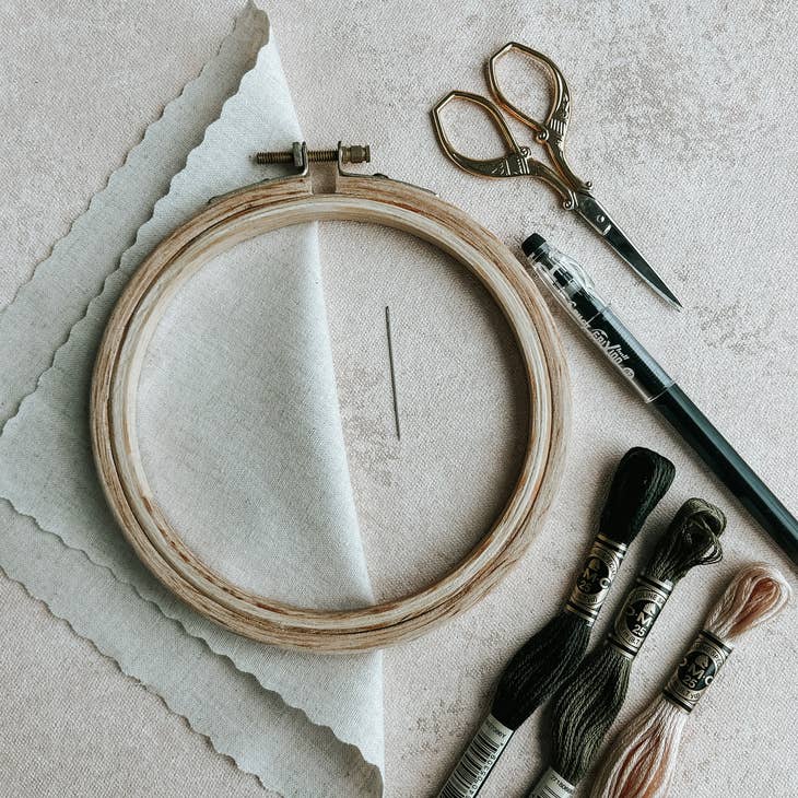 Forest Fern Embroidery DIY Kit