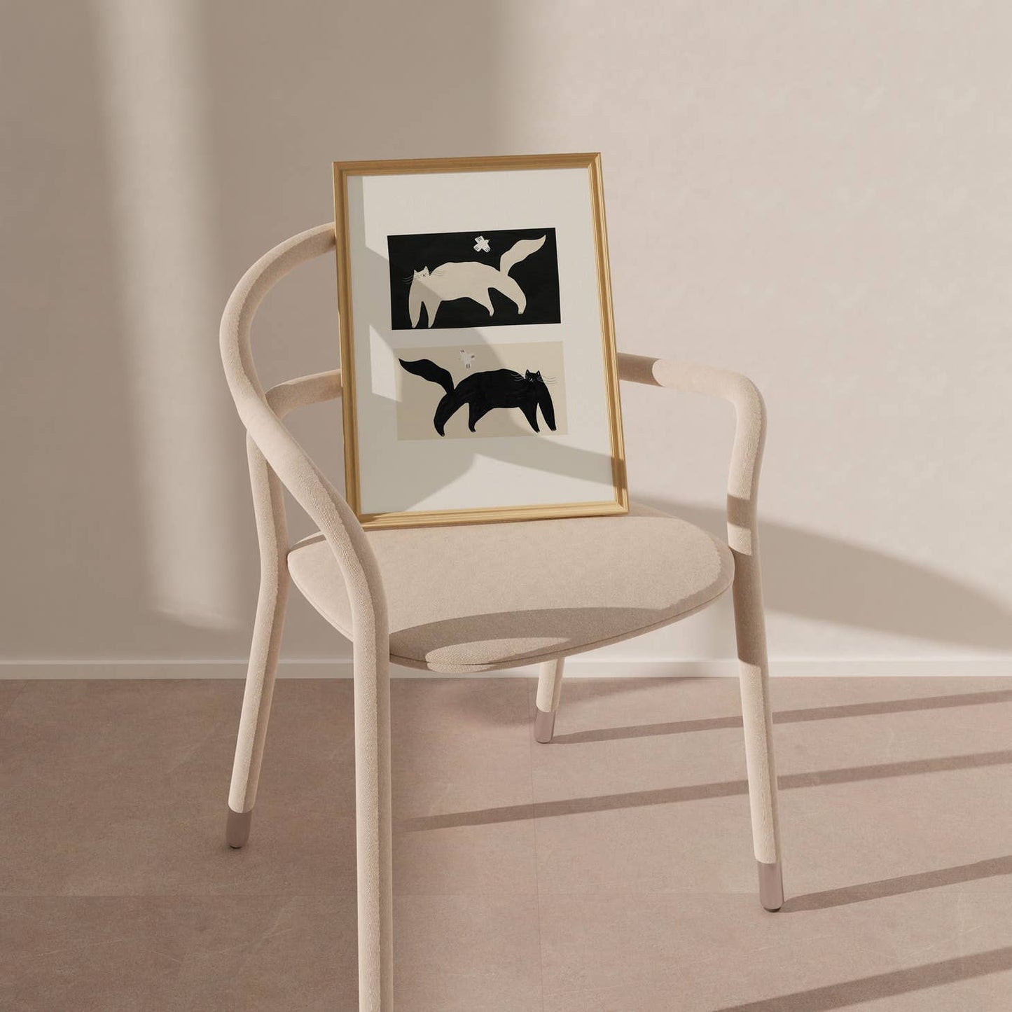 "Negative / Positive Cats" Art Print