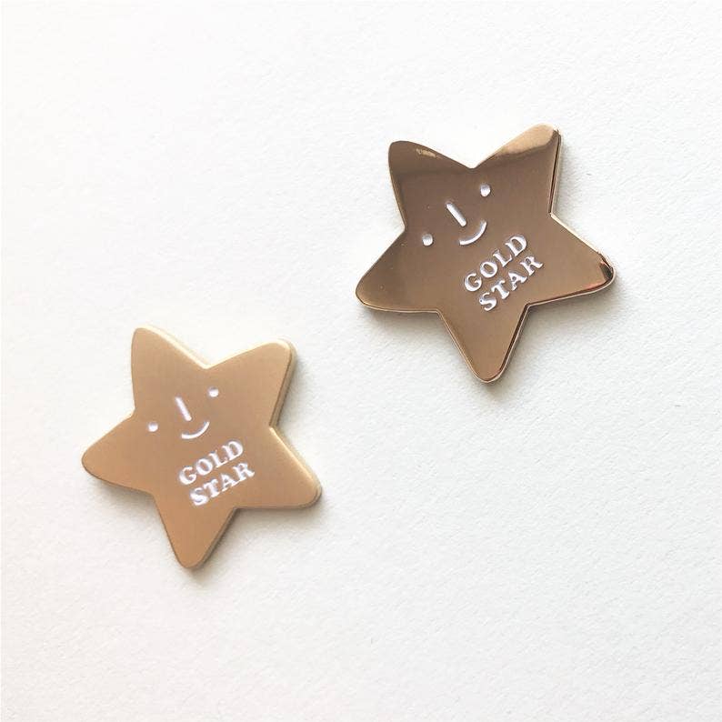Gold Star Enamel Pin
