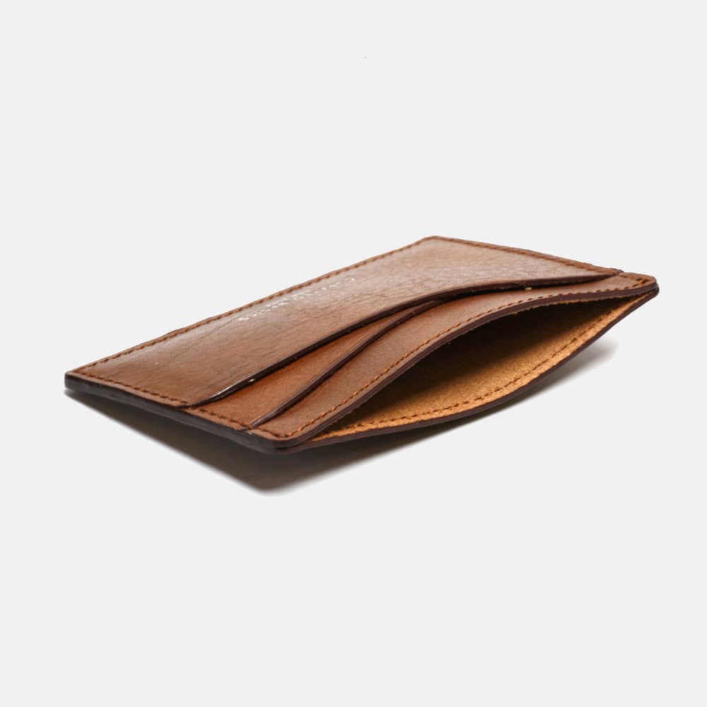 Cognac Brown Leather Cardholder