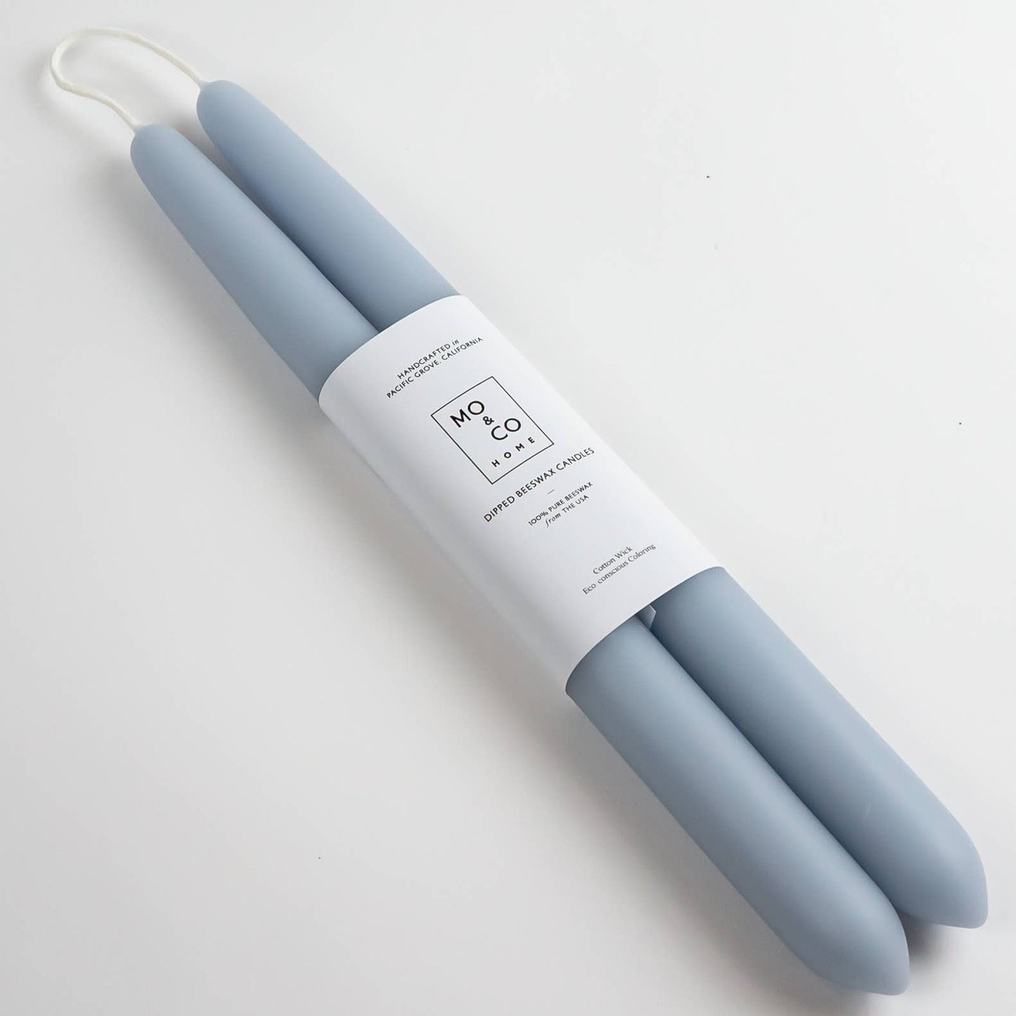 Bluebell Beeswax Taper Candle Pair