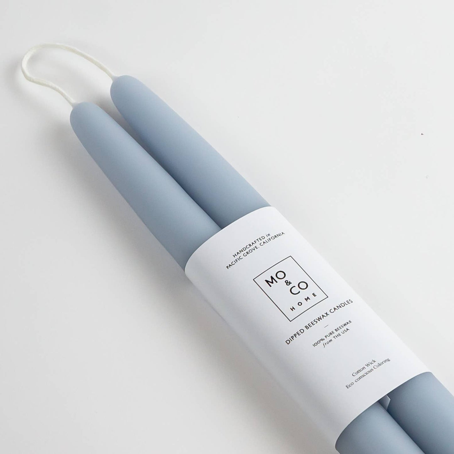 Bluebell Beeswax Taper Candle Pair