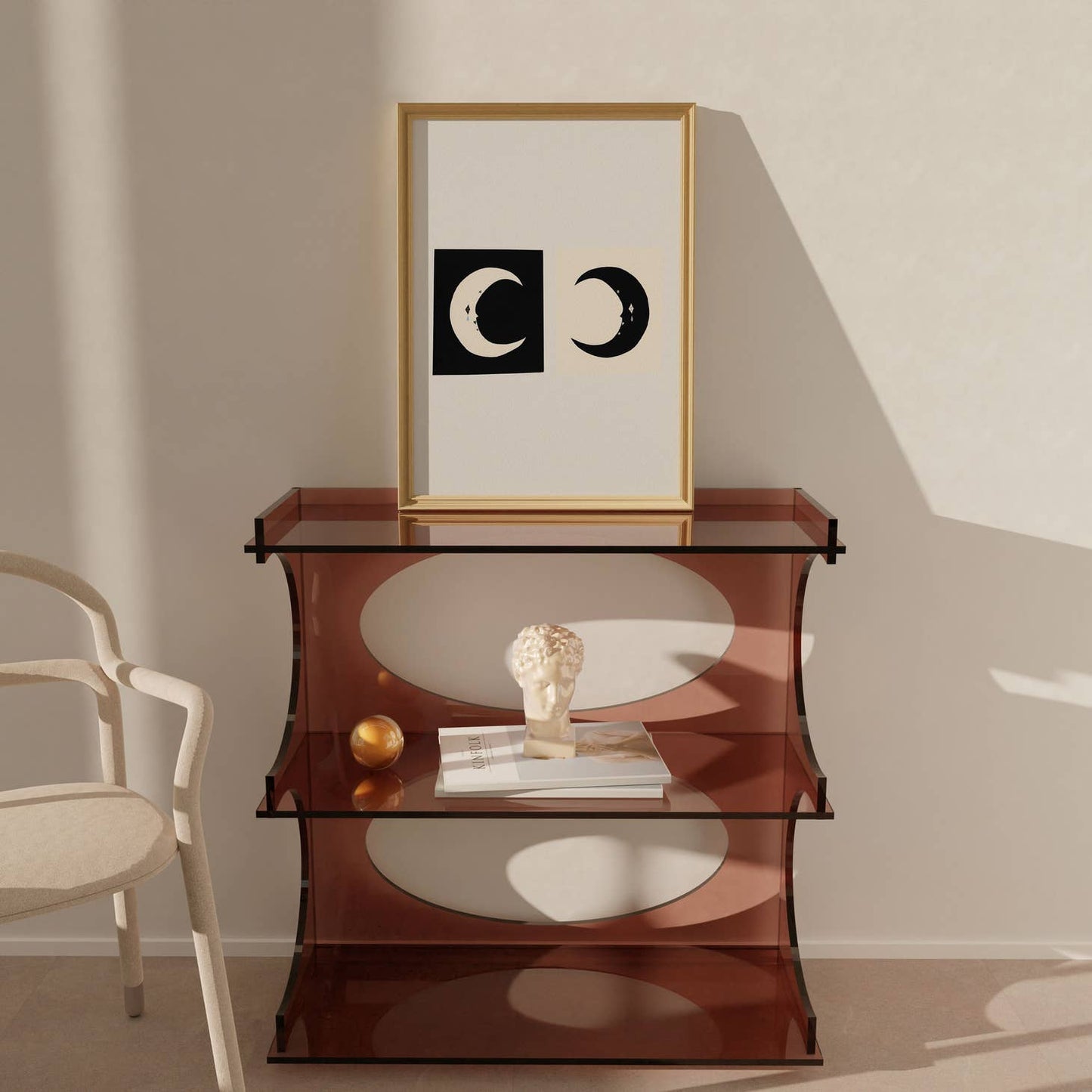 "Negative / Positive Moon" Art Print
