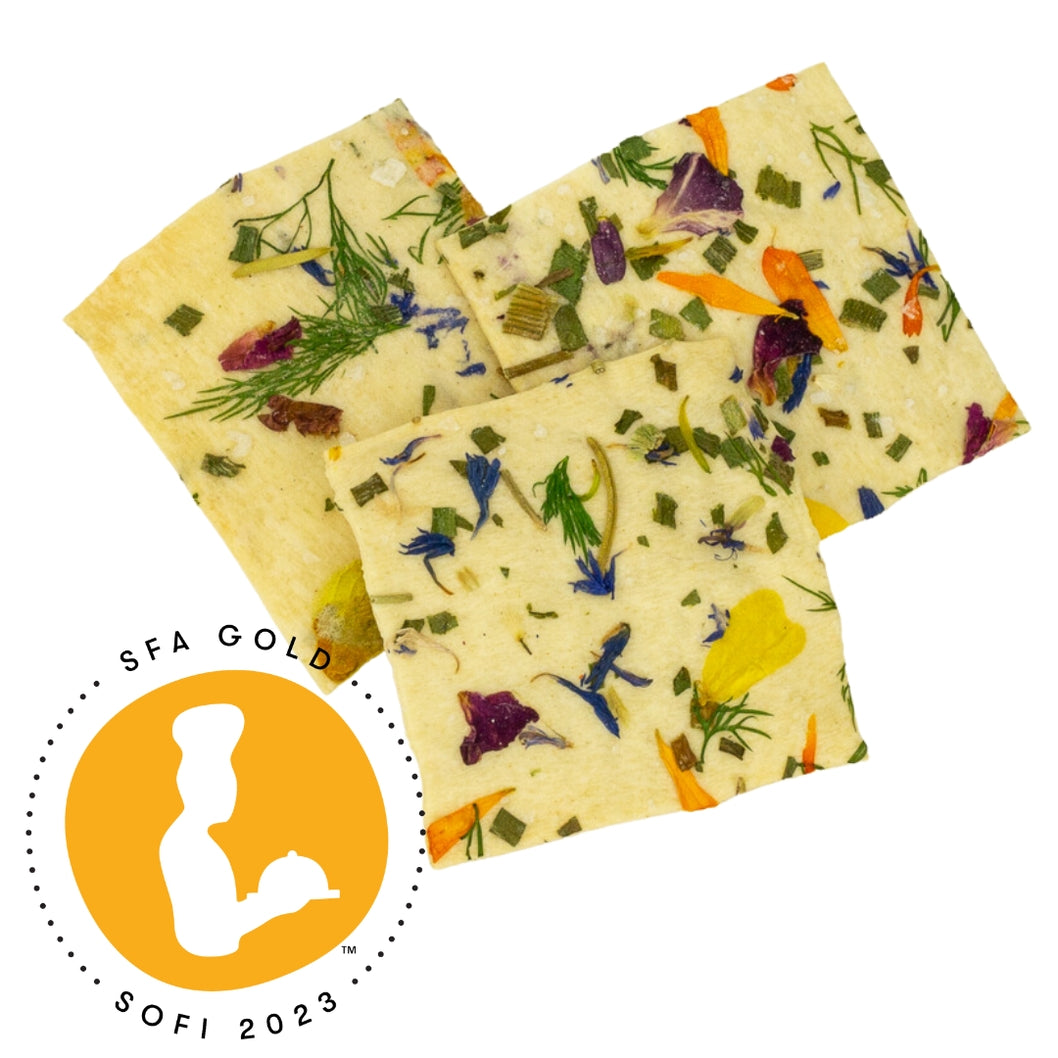 (GOLD Winner) Edible Flower Artisanal Crackers