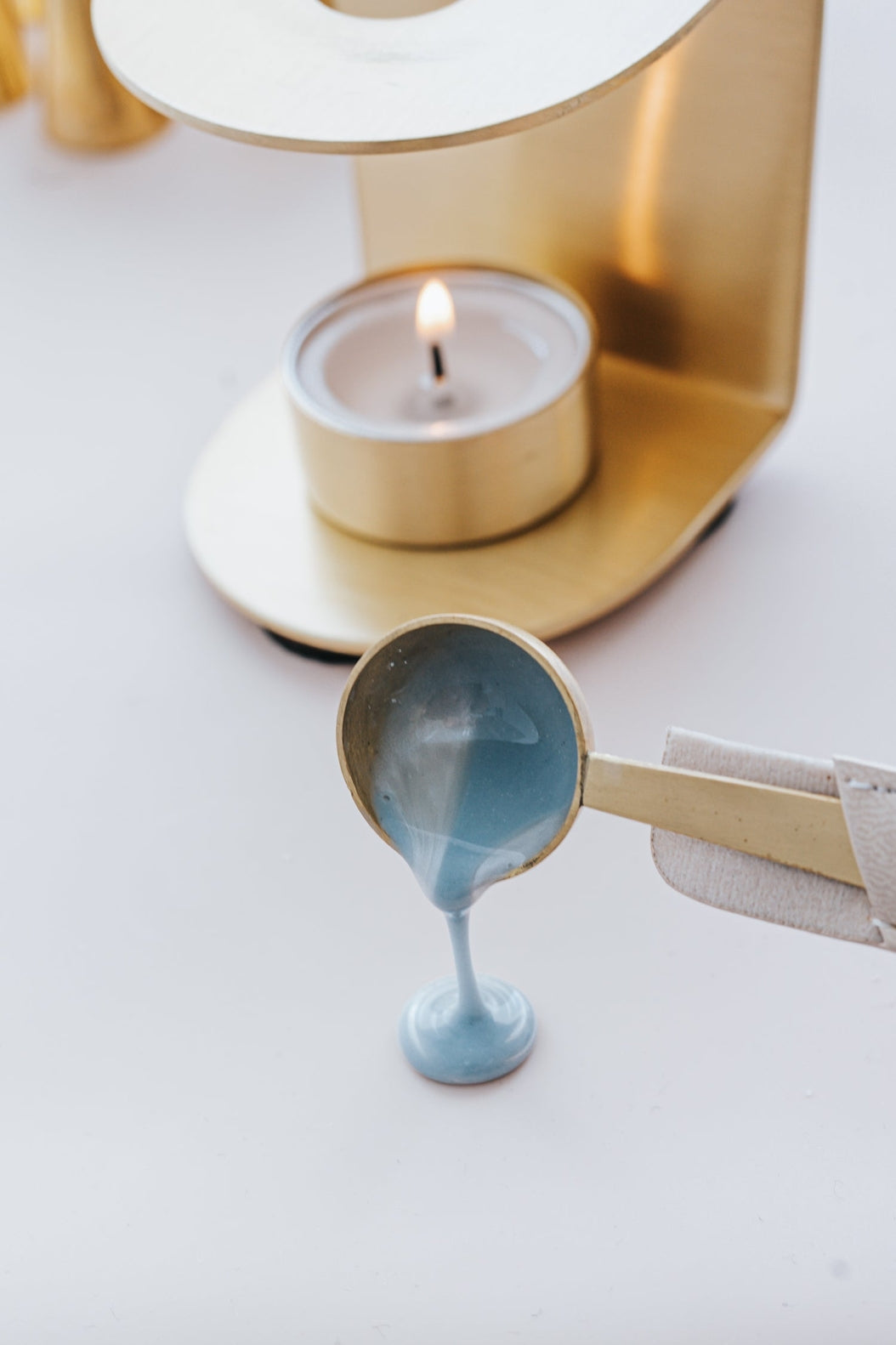 Brass Wax Seal Stove & Spoon