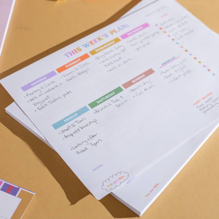 You Got This - A4 Weekly Planner Pad with Habit Tracker