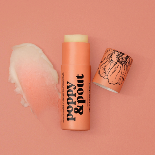 Poppy & Pout Hydrating Pink Grapefruit Lip Balm