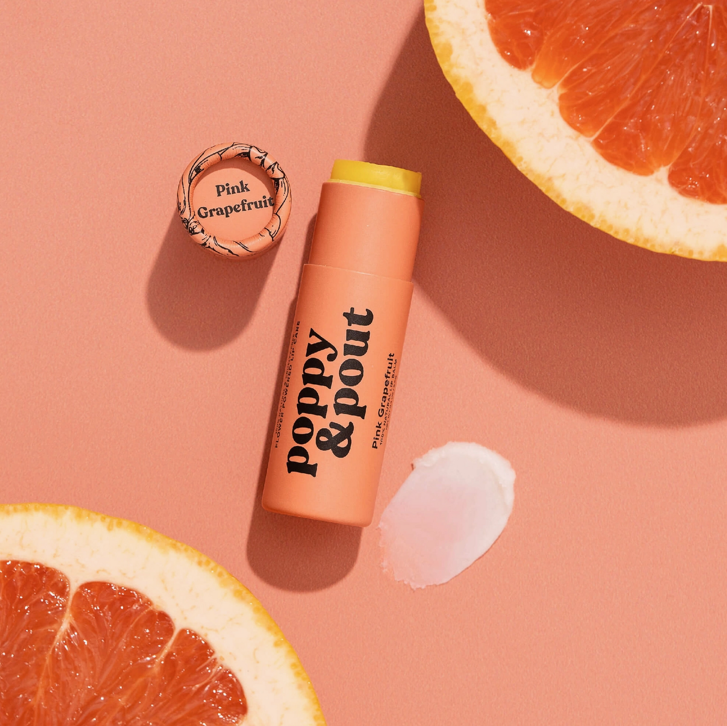 Poppy & Pout Hydrating Pink Grapefruit Lip Balm