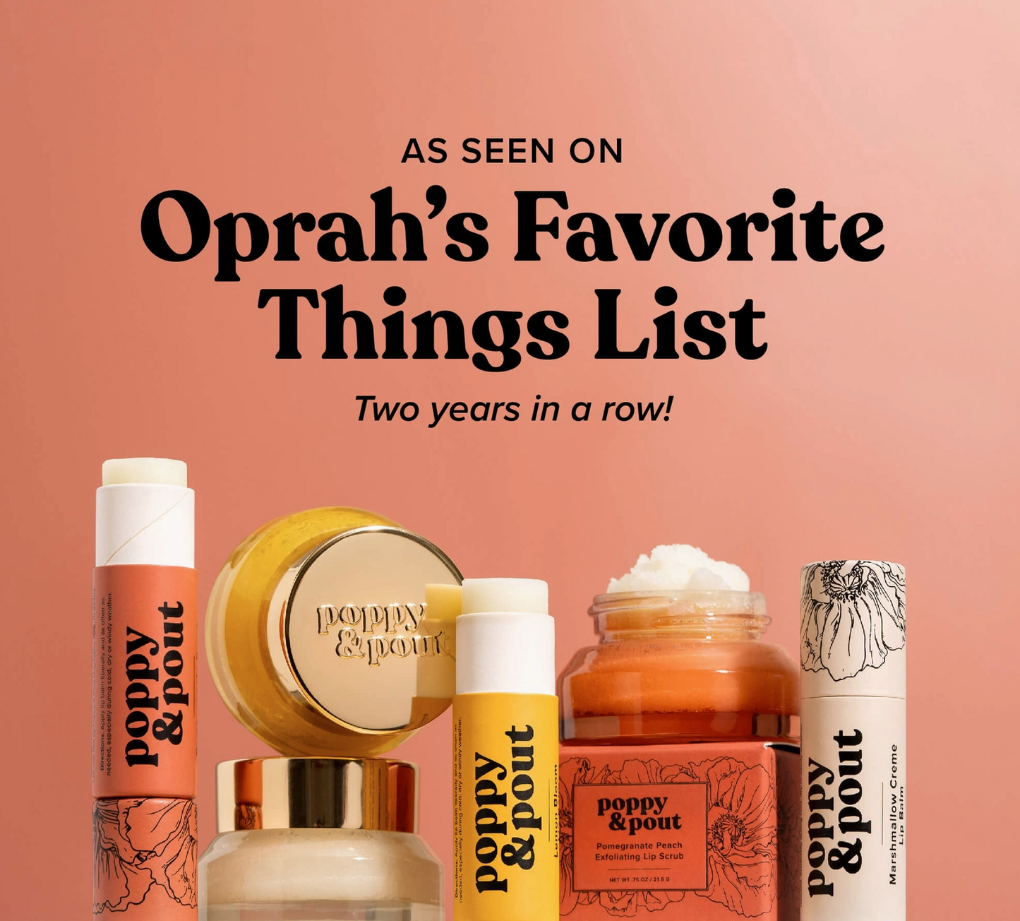 Poppy & Pout Hydrating Pink Grapefruit Lip Balm