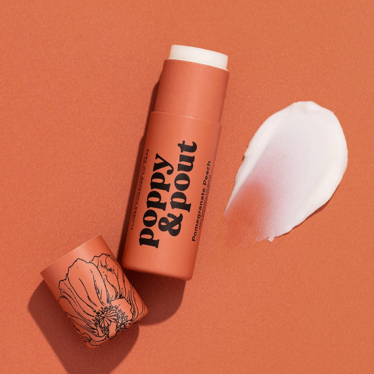 Poppy & Pout Hydrating Pomegranate Peach Lip Balm