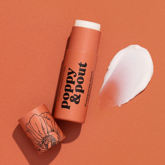 Poppy & Pout Hydrating Pomegranate Peach Lip Balm