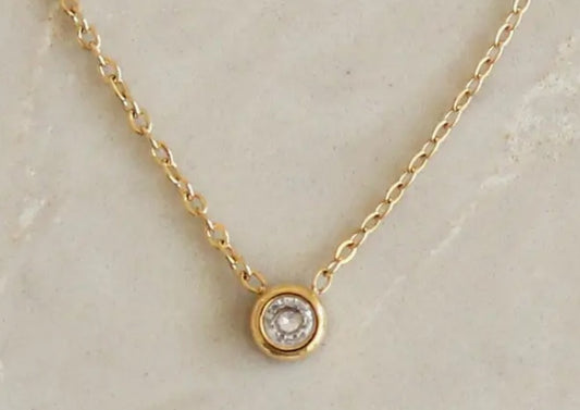 Eva Round Cut Stone Necklace