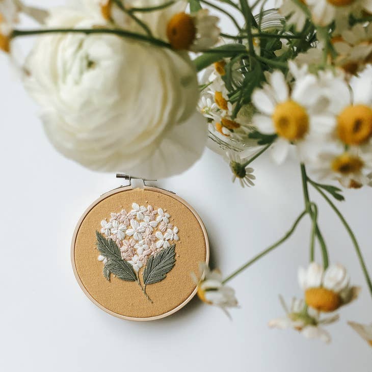Hydrangea Embroidery DIY Kit