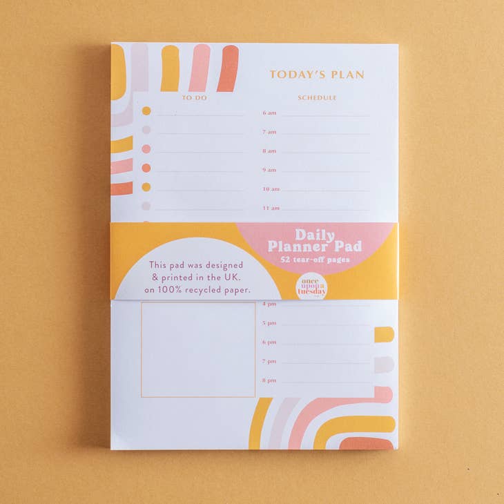 Daily Planner Pad | Abstract Rainbow