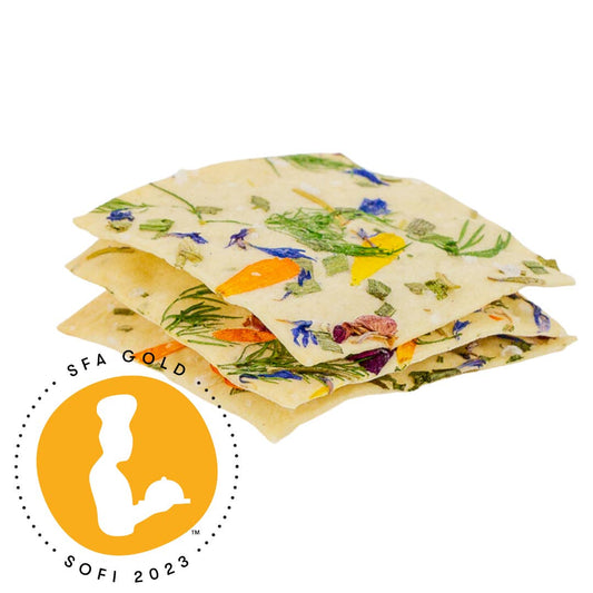 (GOLD Winner) Edible Flower Artisanal Crackers