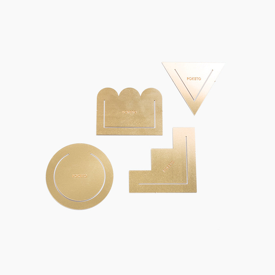 Geometric Brass Page Markers