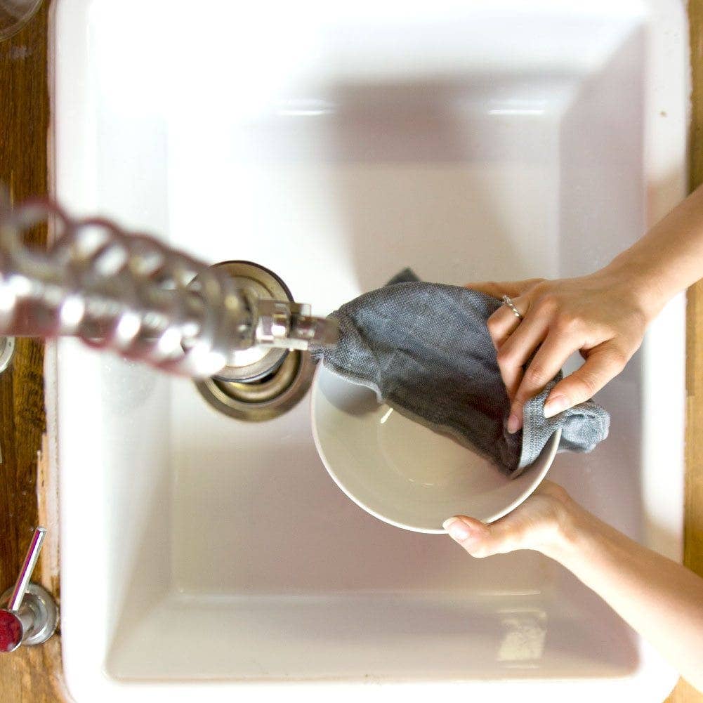 Japanese Dishcloths with Binchotan Charcoal