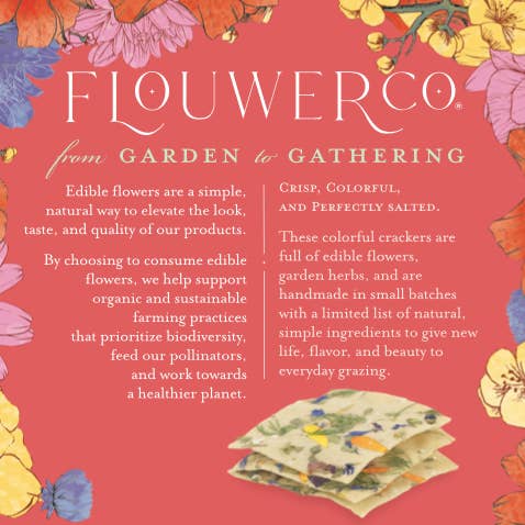 (GOLD Winner) Edible Flower Artisanal Crackers