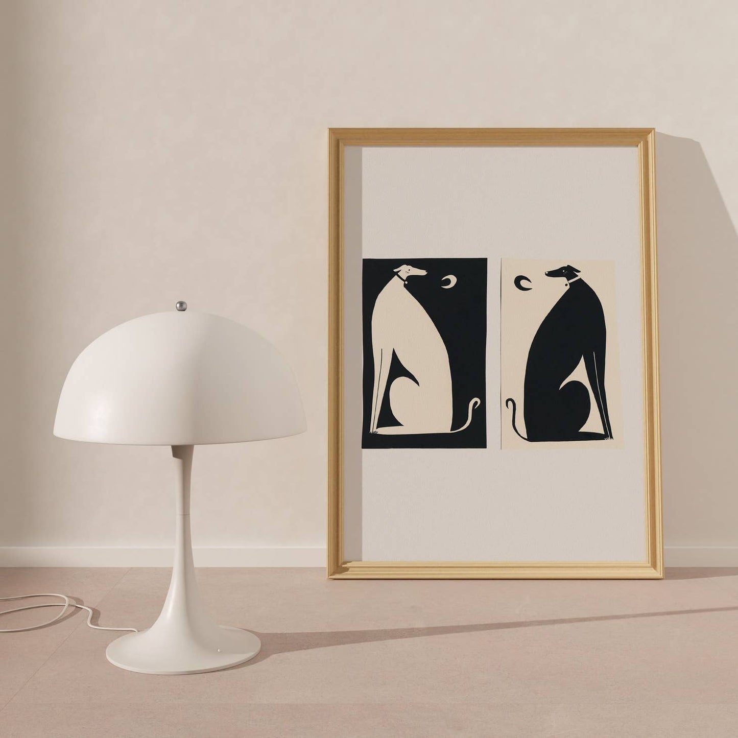 "Negative / Positive Dogs" Art Print
