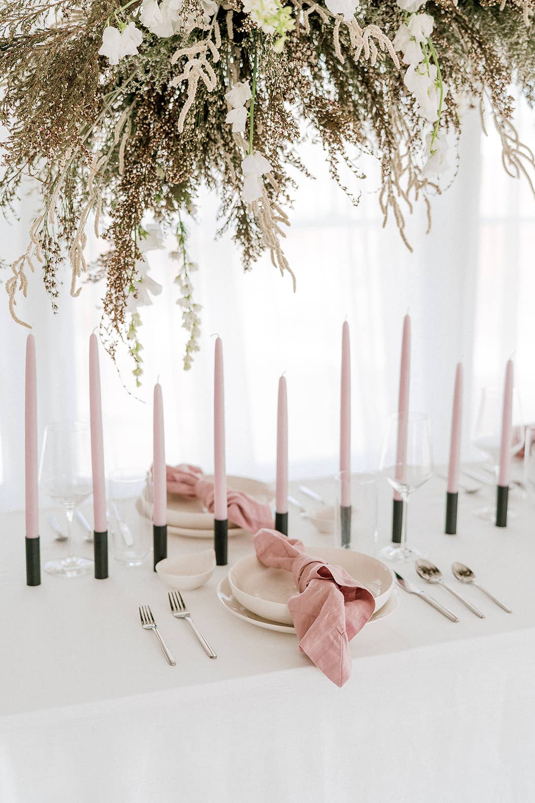 Lavender Beeswax Taper Candle Pair