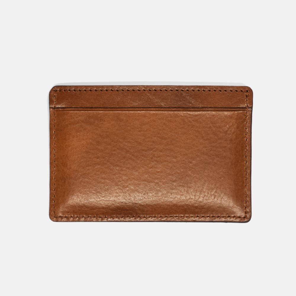 Cognac Brown Leather Cardholder
