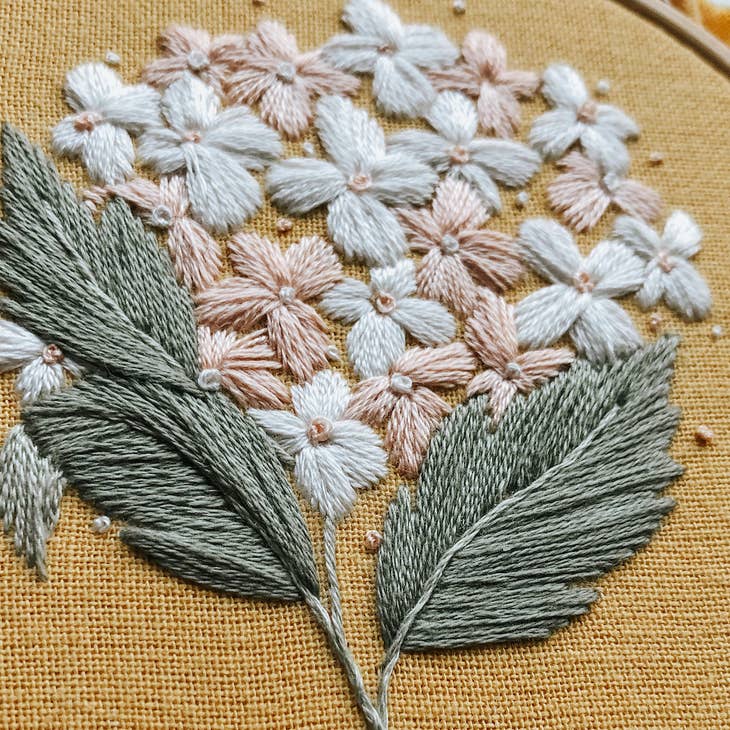 Hydrangea Embroidery DIY Kit