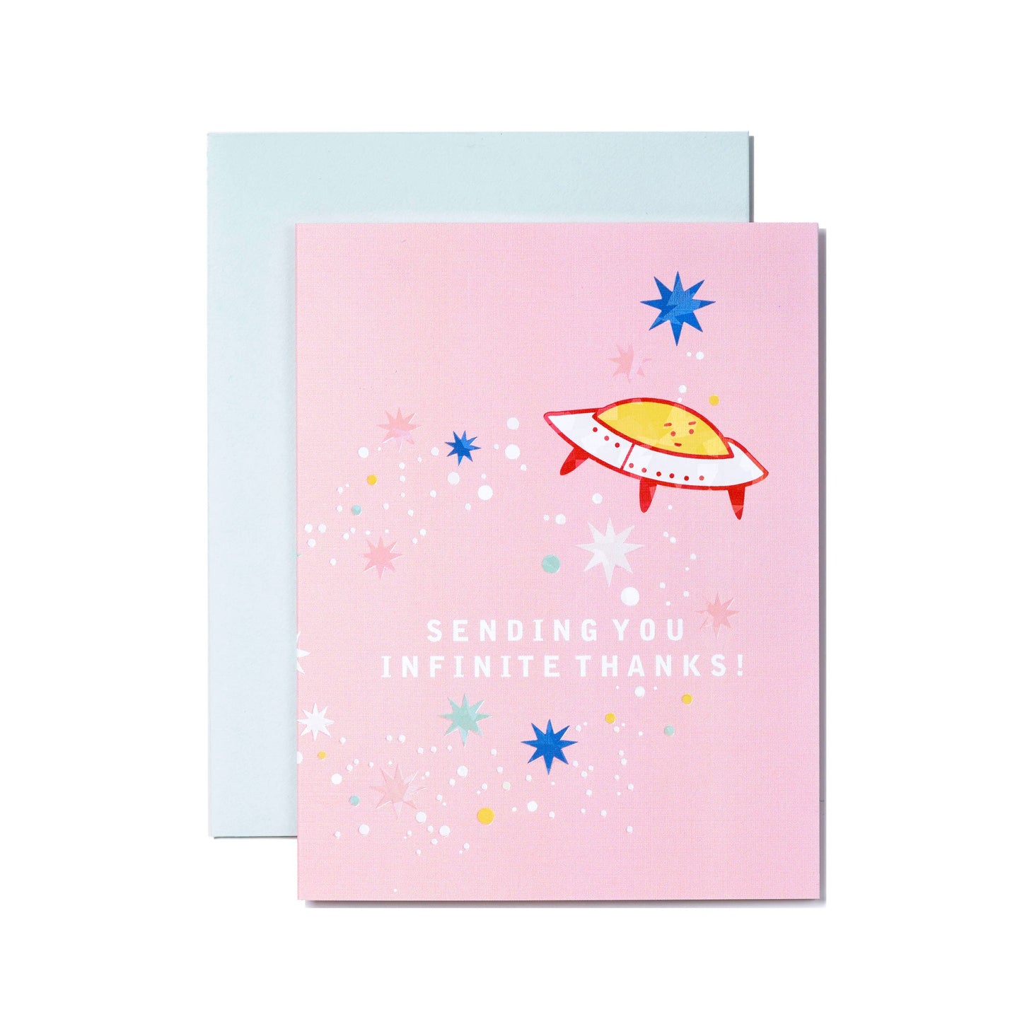 Infinite Thanks Cosmic Holographic Card