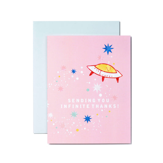 Infinite Thanks Cosmic Holographic Card