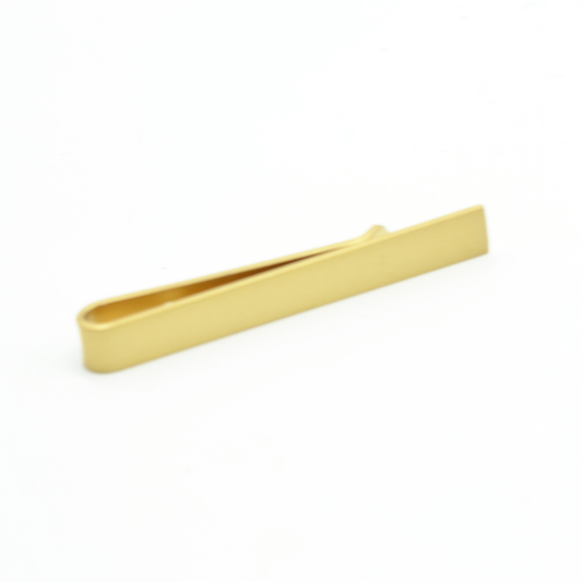 Matte Gold Slip On Tie Clip