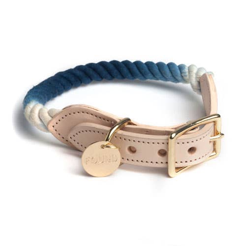 Indigo Ombre Cotton Rope Cat & Dog Collar