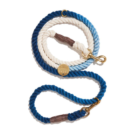 Original Adjustable, Navy Cotton Rope Dog Leash