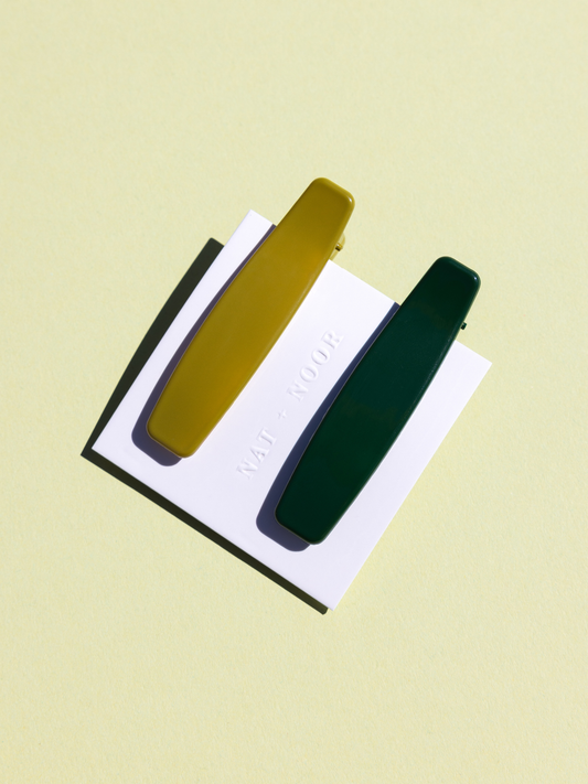 Olive + Forest Hair Clips
