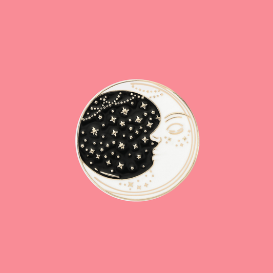 Sleepy Moon Enamel Pin
