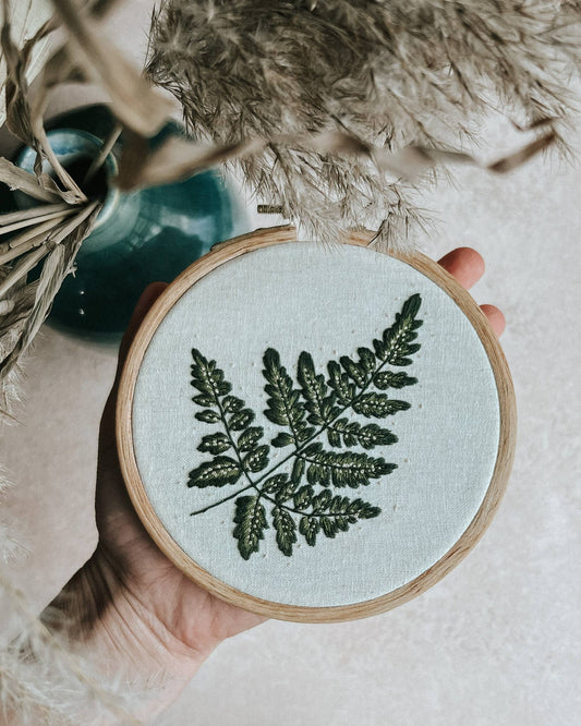 Forest Fern Embroidery DIY Kit