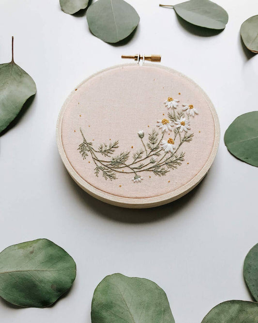 Chamomile Embroidery DIY Kit