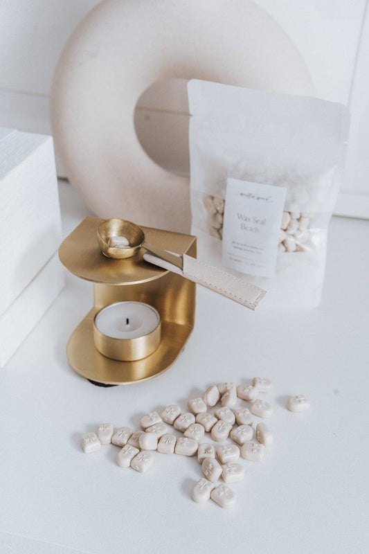 Brass Wax Seal Stove & Spoon
