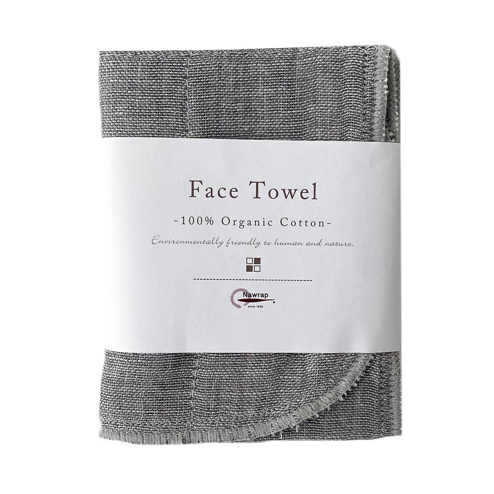 Japanese Organic Face Towel with Binchotan Charcoal