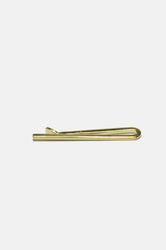 Gold Cube Slip On Tie Clip