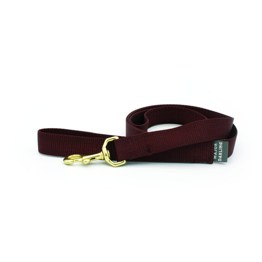 Nylon Brash Leash in Merlot