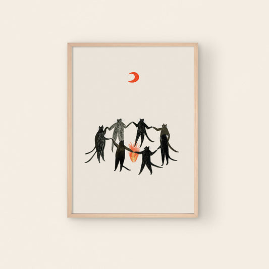 "Mystic Cats" Art Print