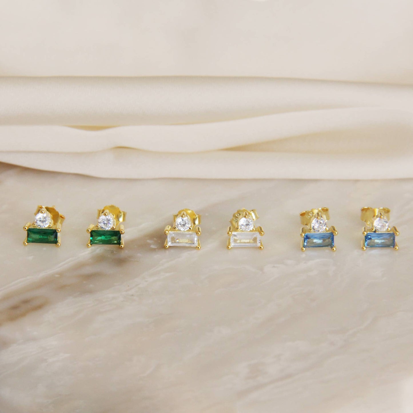 Sophia Emerald Studs
