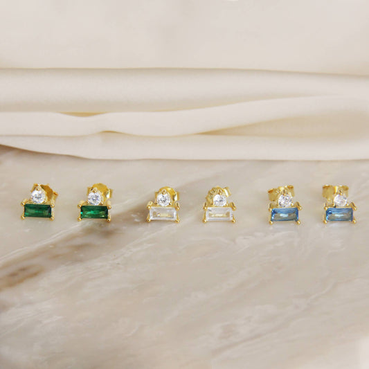 Sophia Emerald Studs