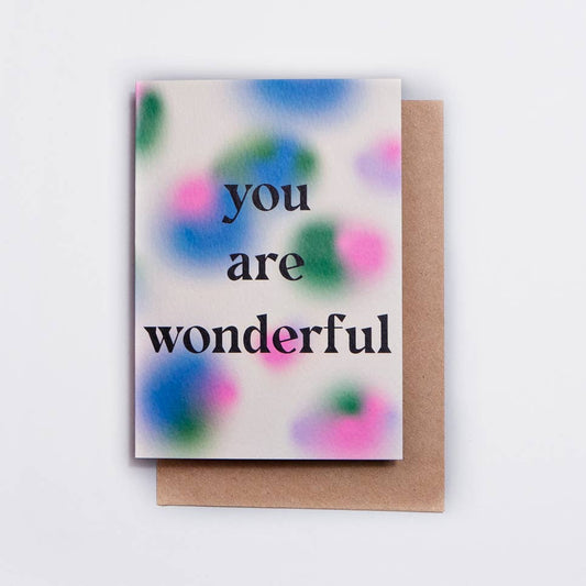 You Are Wonderful Gradient Card